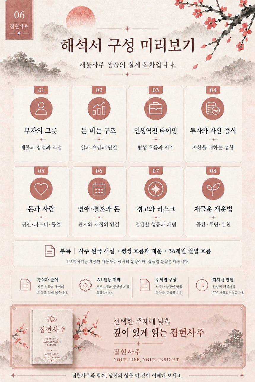 집현사주 해석서 안내 6